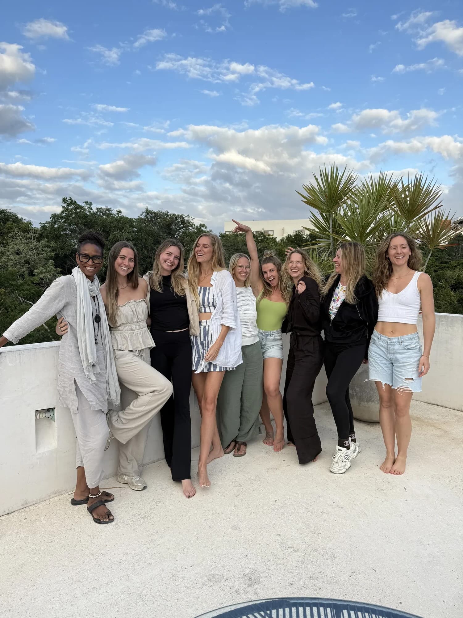 Lana and friends group photo outdoors